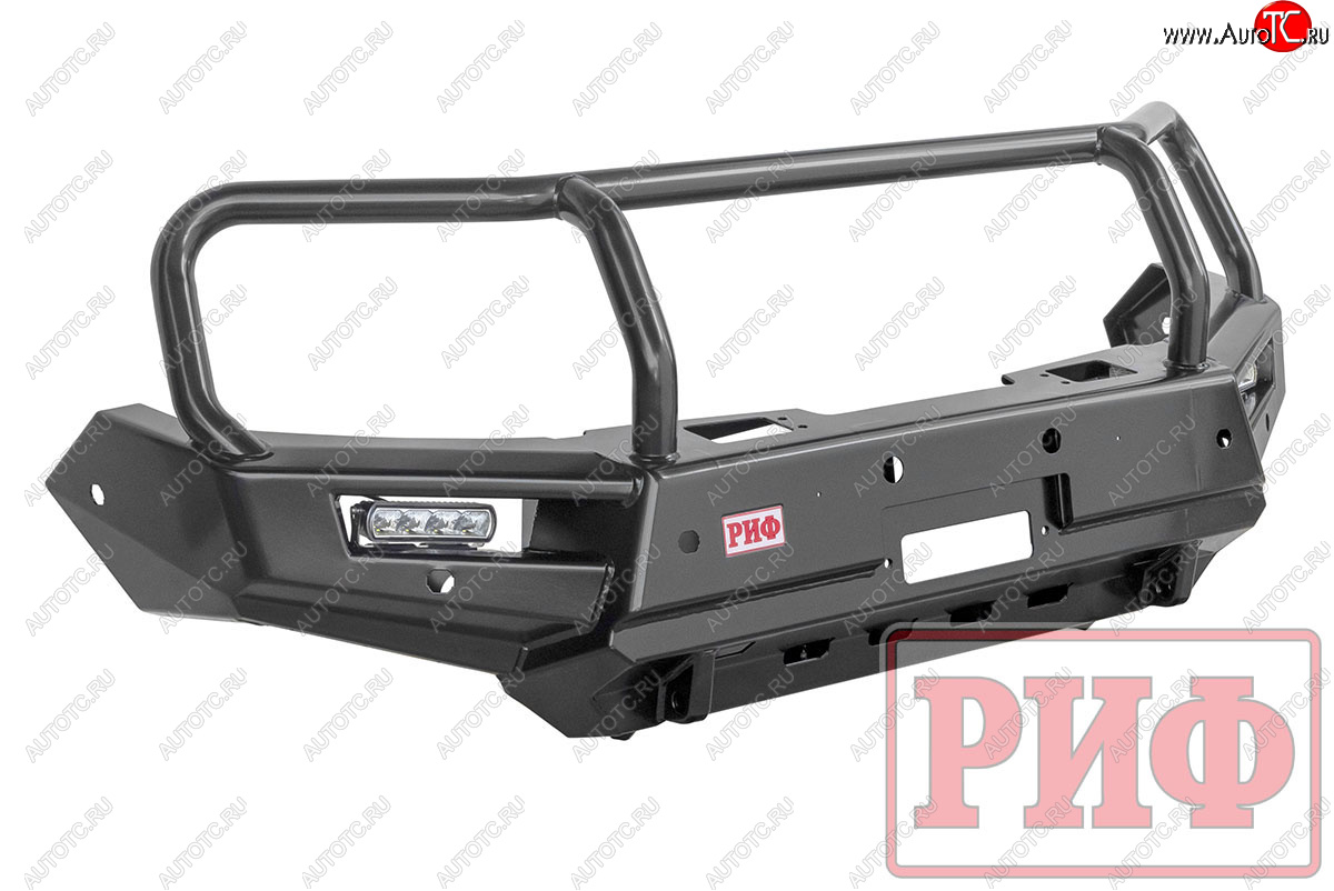 61 079 р. Бампер передний силовой РИФ Mitsubishi Pajero Sport QE дорестайлинг (2015-2021) (С дополнительными фарами, защитной дугой, защитой бачка омывателя, под парктроник)  с доставкой в г. Пермь