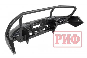 61 079 р. Бампер передний силовой РИФ Mitsubishi Pajero Sport QE дорестайлинг (2015-2021) (С дополнительными фарами, защитной дугой, защитой бачка омывателя, под парктроник)  с доставкой в г. Пермь. Увеличить фотографию 5