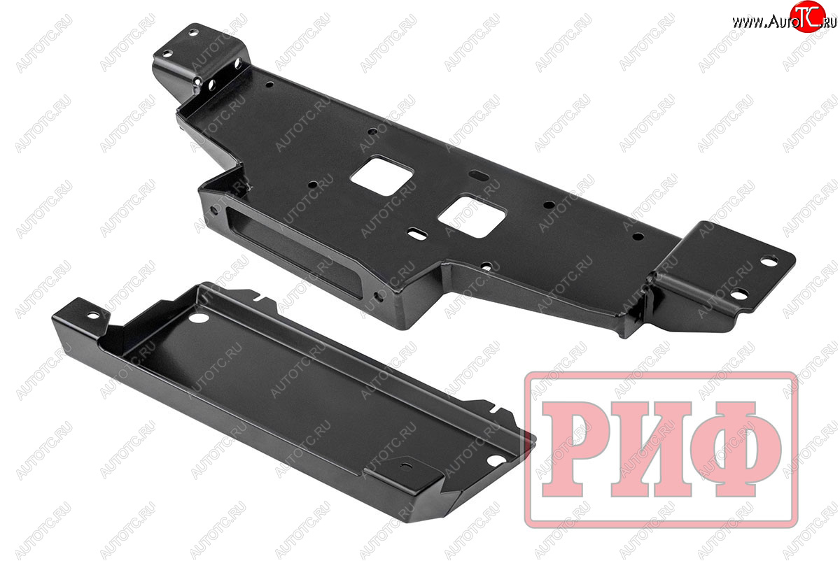 32 359 р. Площадка под лебёдку c защитой радиатора РИФ  Mitsubishi L200  5 KK,KL - Pajero Sport  QE (в штатный бампер)  с доставкой в г. Пермь