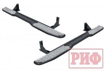 46 869 р. Защита порогов с подножкой РИФ Mitsubishi L200 4  рестайлинг (2013-2016)  с доставкой в г. Пермь. Увеличить фотографию 2