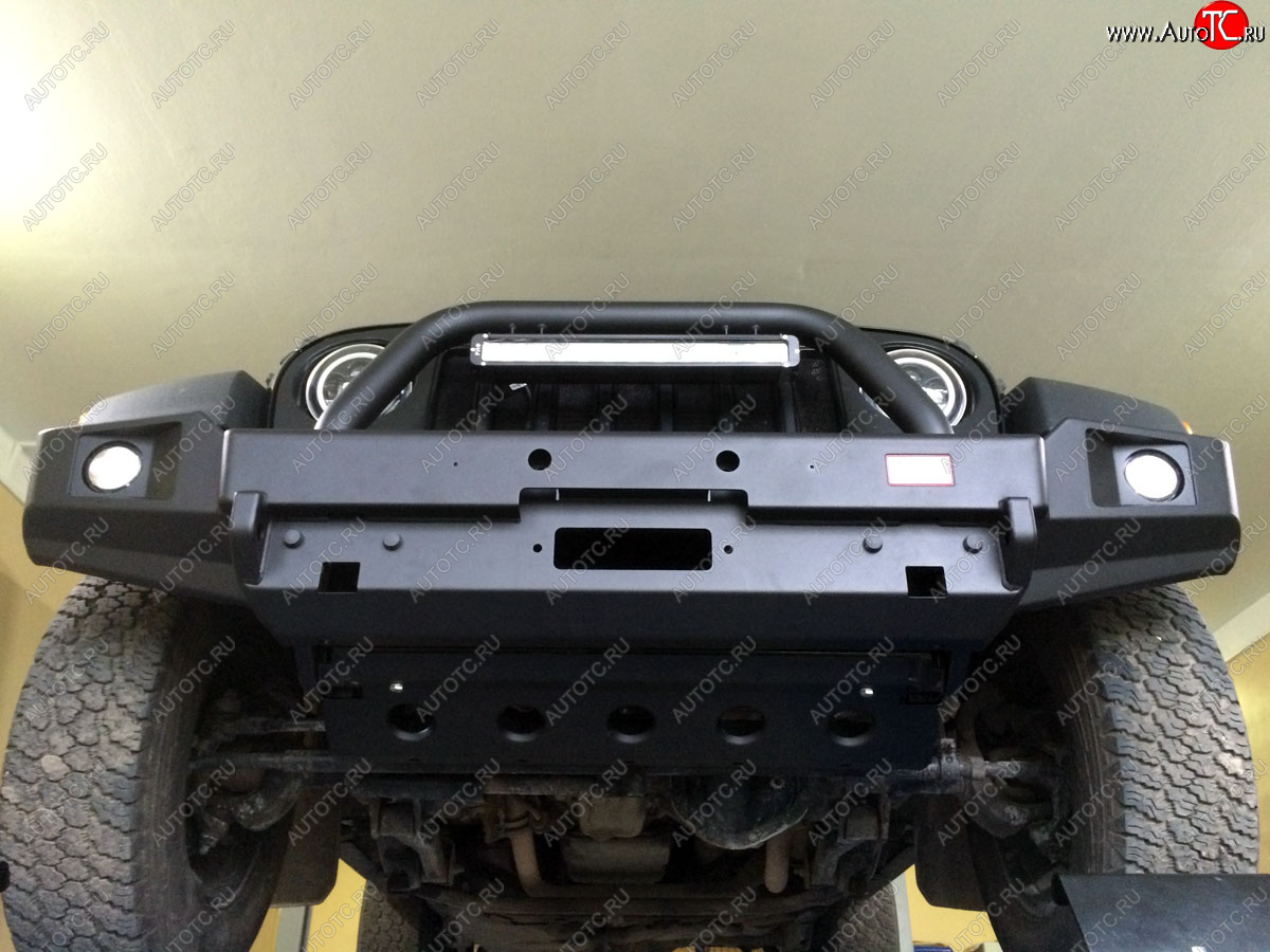 62 389 р. Бампер силовой передний РИФ  Jeep Wrangler  JK (2006-2010) 3 дв. дорестайлинг (с доп. фарами и центральной защитной дугой)  с доставкой в г. Пермь
