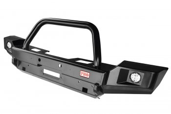 62 389 р. Бампер силовой передний РИФ  Jeep Wrangler  JK (2006-2010) 3 дв. дорестайлинг (с доп. фарами и центральной защитной дугой)  с доставкой в г. Пермь. Увеличить фотографию 4