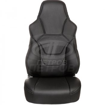 Чехлы (экокожа, 60/40) ПЕТРОВ R.SPORT Volkswagen Polo  5 (2009-2020) седан дорестайлинг, седан рестайлинг (черный/черный)