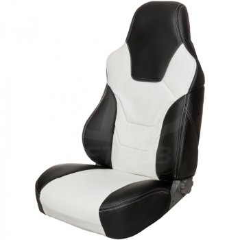 5 599 р. Чехлы (экокожа) ПЕТРОВ R.SPORT  Лада 2108 - 21099 (черный/белый)  с доставкой в г. Пермь. Увеличить фотографию 2