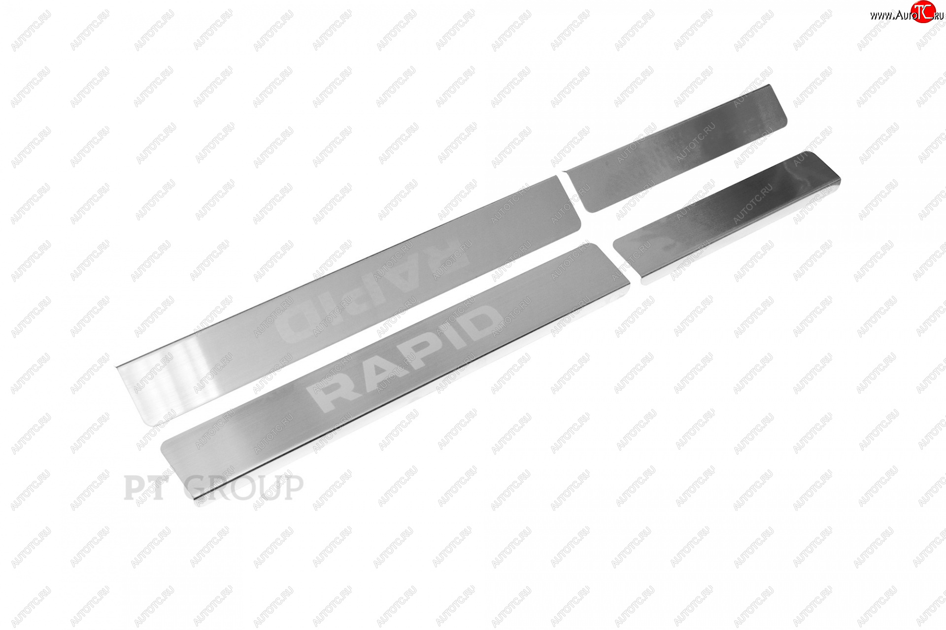 2 499 р. Пороги накладки Petroil Tuning  Skoda Rapid  MK2 (2019-2025) (полированная нержавейка)  с доставкой в г. Пермь