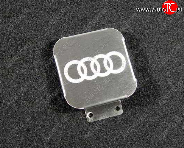 1 999 р. Заглушка на фаркоп с логотипом Audi (на фаркопы TCC, нержавеющая сталь) TCC Audi Q8 4MN (2018-2022)  с доставкой в г. Пермь