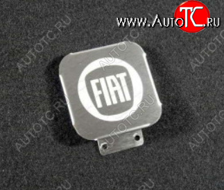 1 999 р. Заглушка на фаркоп с логотипом Fiat (на фаркопы TCC, нержавеющая сталь) TCC  Fiat Fullback (2016-2018)  с доставкой в г. Пермь