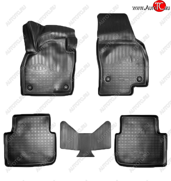 2 569 р. Коврики салонные Noplast (3D)  Skoda Kamiq (2019-2025) (Черные)  с доставкой в г. Пермь