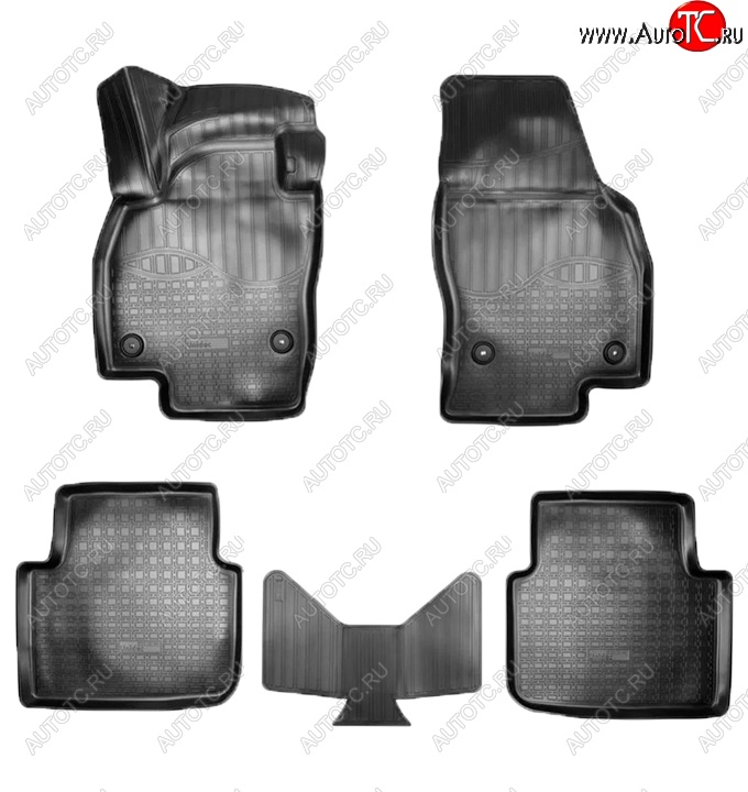 2 569 р. Коврики салонные Noplast (3D)  Skoda Scala (2019-2025) (Черные)  с доставкой в г. Пермь
