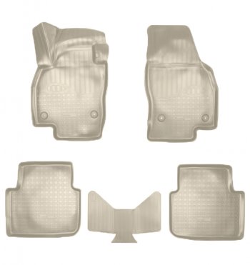 Коврики салонные Noplast (3D) Skoda Scala (2019-2025) (Бежевые)