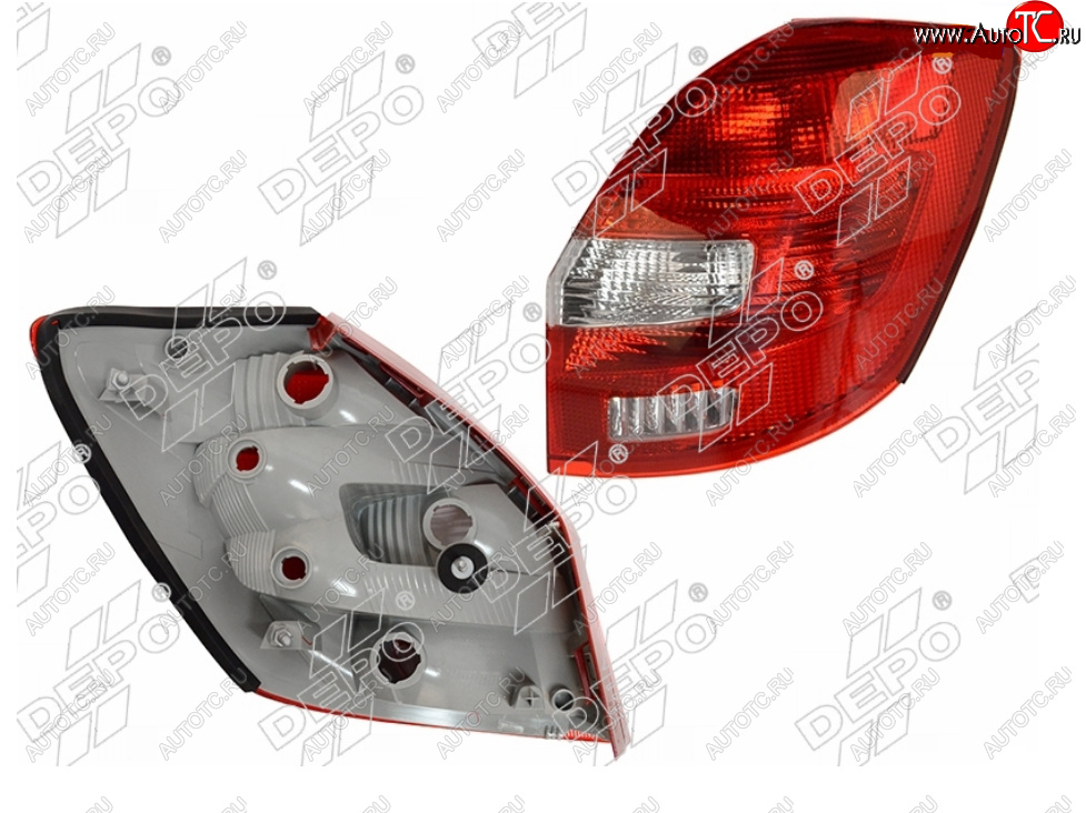 6 199 р. Правый фонарь задний DEPO Skoda Fabia Mk2 хэтчбэк рестайлинг (2010-2014)  с доставкой в г. Пермь