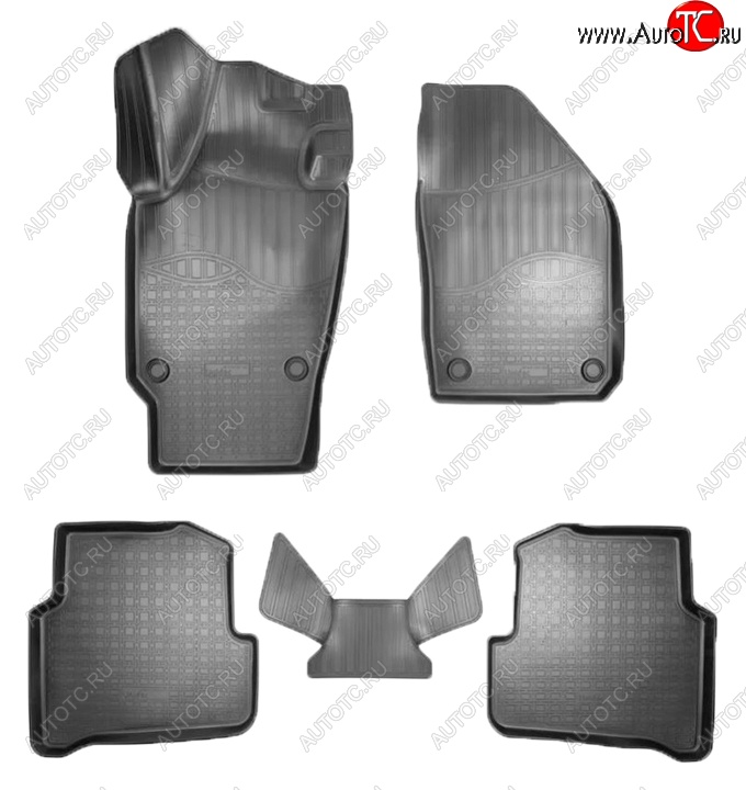 2 499 р. Коврики салонные Noplast (3D)  Skoda Fabia  Mk3 (2014-2018) универсал дорестайлинг, хэтчбэк дорестайлинг (Черные)  с доставкой в г. Пермь