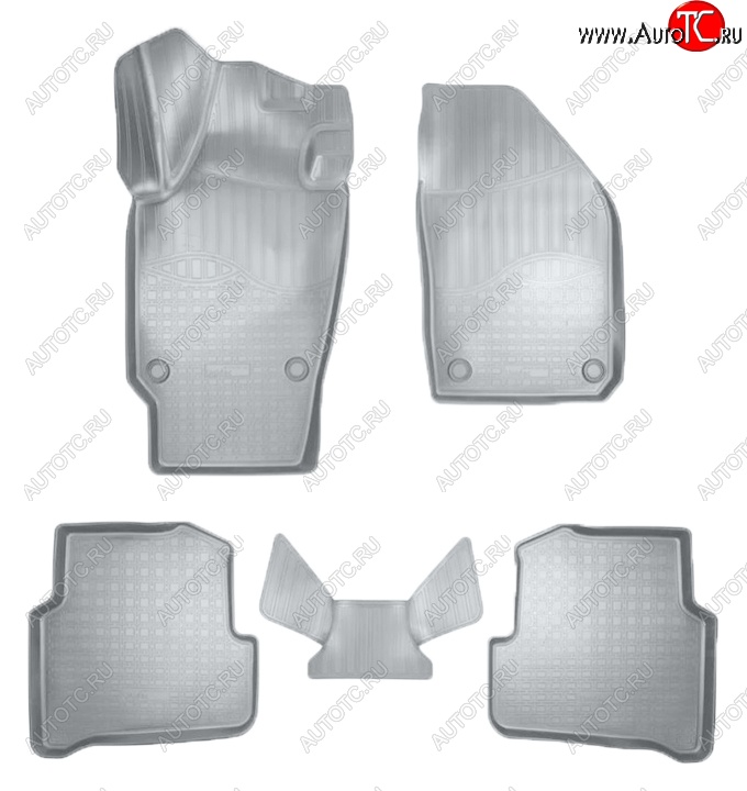 3 199 р. Коврики салонные Noplast (3D)  Skoda Fabia  Mk3 (2014-2018) универсал дорестайлинг, хэтчбэк дорестайлинг (Серые)  с доставкой в г. Пермь