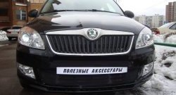 1 469 р. Сетка на бампер (рестайлинг) Russtal (черная) Skoda Fabia Mk2 хэтчбэк дорестайлинг (2007-2010)  с доставкой в г. Пермь. Увеличить фотографию 3