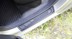 1 689 р. Накладки на порожки автомобиля RA (комплект 4 шт.) Skoda Fabia Mk2 хэтчбэк дорестайлинг (2007-2010)  с доставкой в г. Пермь. Увеличить фотографию 6