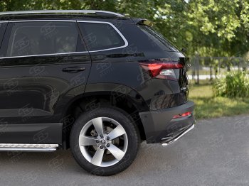 14 999 р. Защита заднего бампера (Ø42 мм волна, нержавейка) SLITKOFF Skoda Karoq NU7 дорестайлинг (2017-2021)  с доставкой в г. Пермь. Увеличить фотографию 3