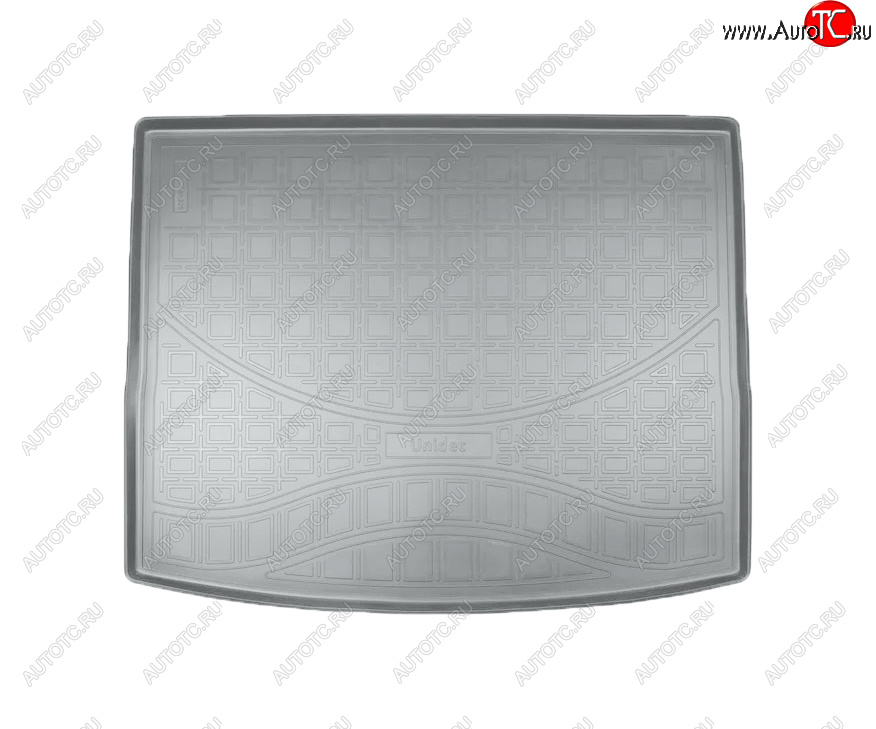 2 389 р. Коврик багажника Norplast Unidec (4х4 с органайзером)  Skoda Karoq  NU7 (2017-2021) дорестайлинг (Цвет: серый)  с доставкой в г. Пермь
