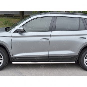 19 999 р. Пороги труба d63 (v3) SLITKOFF Skoda Kodiaq NU7 дорестайлинг (2017-2021)  с доставкой в г. Пермь. Увеличить фотографию 2