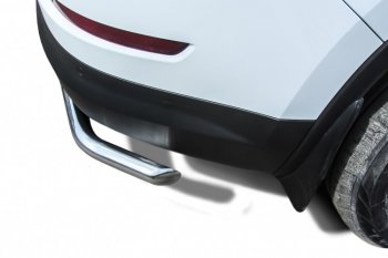 11 649 р. Защита заднего бампера Slitkoff (Ø 57 мм, с гибами)  Skoda Kodiaq  NU7 (2017-2021) дорестайлинг (Нержавеющая сталь)  с доставкой в г. Пермь. Увеличить фотографию 3