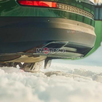 4 199 р. Имитация насадок глушителя MV-Tuning  Skoda Kodiaq  NU7 (2017-2021) дорестайлинг (Неокрашенные)  с доставкой в г. Пермь. Увеличить фотографию 3