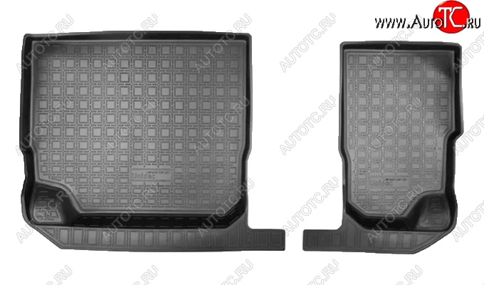 779 р. Коврики салонные Noplast (3D, 3 ряд)  Skoda Kodiaq  NU7 (2017-2021) дорестайлинг (Черные)  с доставкой в г. Пермь