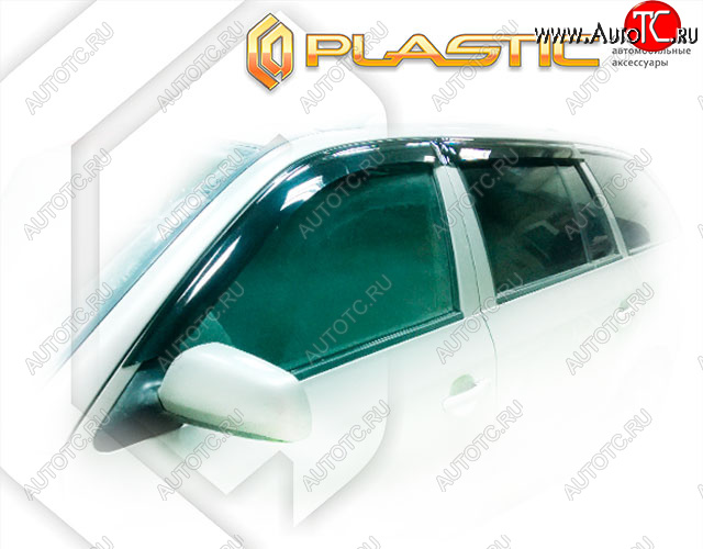 2 079 р. Комплект дефлекторов окон CA Plastic Skoda Octavia Tour A4 1U5 универсал дорестайлинг (1996-2000) (Classic полупрозрачный, Без хром.молдинга)  с доставкой в г. Пермь