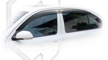 2 079 р. Дефлектора окон CA-Plastiс  Skoda Octavia  A5 (2004-2013) дорестайлинг лифтбэк, дорестайлинг универсал, лифтбэк рестайлинг, рестайлинг универсал (Classic полупрозрачный, без хром. молдинга )  с доставкой в г. Пермь. Увеличить фотографию 2