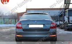 4 649 р. Козырёк на заднее стекло RS Skoda Octavia A7 дорестайлинг лифтбэк (2012-2017) (Неокрашенный)  с доставкой в г. Пермь. Увеличить фотографию 3