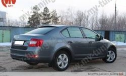 4 649 р. Козырёк на заднее стекло RS Skoda Octavia A7 дорестайлинг лифтбэк (2012-2017) (Неокрашенный)  с доставкой в г. Пермь. Увеличить фотографию 4