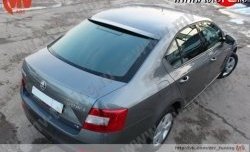4 649 р. Козырёк на заднее стекло RS Skoda Octavia A7 дорестайлинг лифтбэк (2012-2017) (Неокрашенный)  с доставкой в г. Пермь. Увеличить фотографию 2