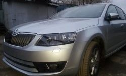 2 699 р. Сетка (для комплектации Ambition, Elegance) на бампер Russtal (хром) Skoda Octavia A7 дорестайлинг универсал (2012-2017)  с доставкой в г. Пермь. Увеличить фотографию 2