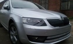 2 699 р. Сетка (для комплектации Ambition, Elegance) на бампер Russtal (хром) Skoda Octavia A7 дорестайлинг универсал (2012-2017)  с доставкой в г. Пермь. Увеличить фотографию 3