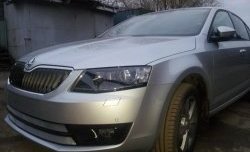 2 699 р. Сетка (для комплектации Ambition, Elegance) на бампер Russtal (хром) Skoda Octavia A7 дорестайлинг универсал (2012-2017)  с доставкой в г. Пермь. Увеличить фотографию 4