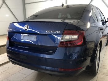 3 399 р. Лип спойлер АВТОКРАТ Skoda Octavia A7 рестайлинг лифтбэк (2016-2020) (Неокрашенный)  с доставкой в г. Пермь. Увеличить фотографию 2