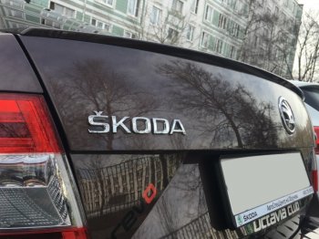 3 399 р. Лип спойлер АВТОКРАТ Skoda Octavia A7 рестайлинг лифтбэк (2016-2020) (Неокрашенный)  с доставкой в г. Пермь. Увеличить фотографию 4