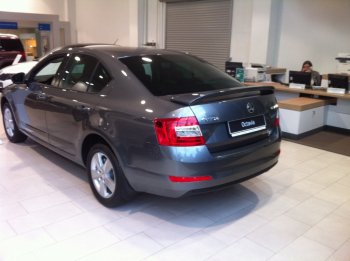 2 649 р. Спойлер LitCompany Skoda Octavia A7 рестайлинг лифтбэк (2016-2020) (Неокрашенный)  с доставкой в г. Пермь. Увеличить фотографию 3