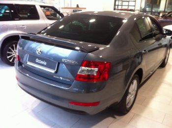 2 649 р. Спойлер LitCompany Skoda Octavia A7 рестайлинг лифтбэк (2016-2020) (Неокрашенный)  с доставкой в г. Пермь. Увеличить фотографию 5