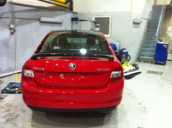 2 649 р. Спойлер LitCompany Skoda Octavia A7 рестайлинг лифтбэк (2016-2020) (Неокрашенный)  с доставкой в г. Пермь. Увеличить фотографию 2