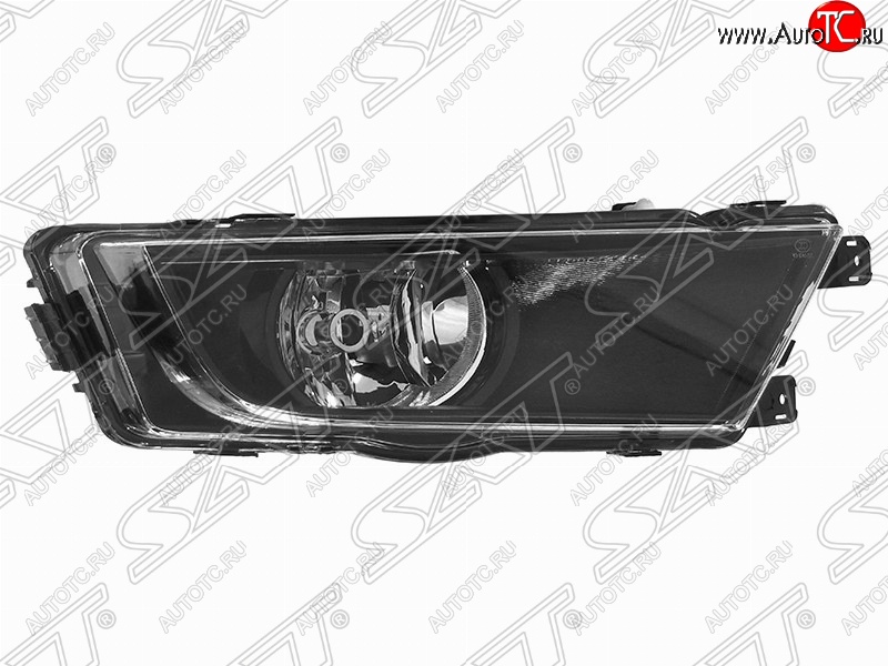1 279 р. Правая противотуманная фара SAT (черная) Skoda Octavia A7 дорестайлинг универсал (2012-2017)  с доставкой в г. Пермь