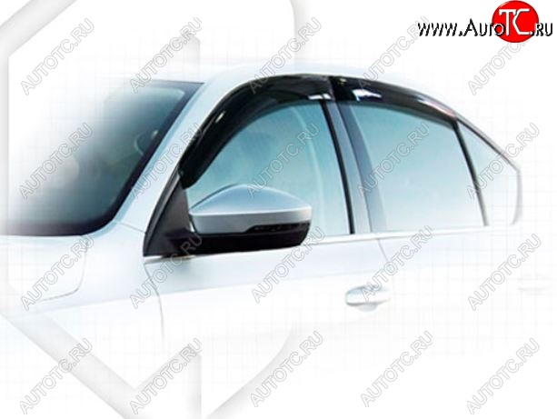 1 999 р. Дефлектора окон CA-Plastic Skoda Octavia A7 дорестайлинг лифтбэк (2012-2017) (Classic полупрозрачный, Без хром.молдинга)  с доставкой в г. Пермь