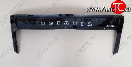 999 р. Дефлектор капота (с клыками) Russtal Skoda Octavia A5 дорестайлинг универсал (2004-2008)  с доставкой в г. Пермь