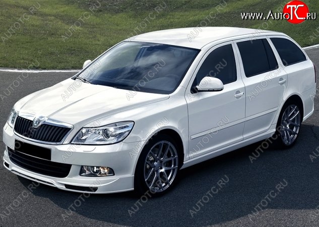 6 199 р. Накладка на передний бампер NEO Skoda Octavia A5 рестайлинг универсал (2008-2013) (Неокрашенная)  с доставкой в г. Пермь