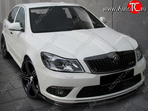 6 699 р. Накладка на передний бампер RS Skoda Octavia A5 рестайлинг универсал (2008-2013) (Неокрашенная)  с доставкой в г. Пермь