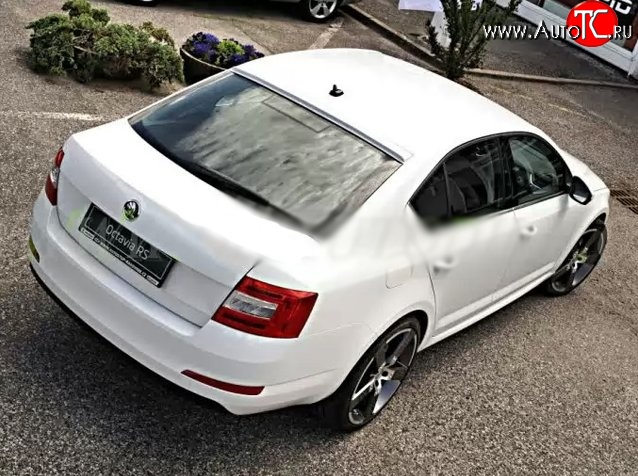 3 049 р. Козырёк на заднее стекло CT Skoda Octavia A7 рестайлинг универсал (2016-2020) (Неокрашенный)  с доставкой в г. Пермь