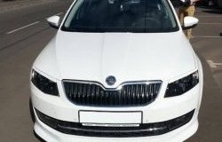 5 999 р. Накладка на передний бампер CT Skoda Octavia A7 дорестайлинг универсал (2012-2017) (Неокрашенная)  с доставкой в г. Пермь. Увеличить фотографию 2