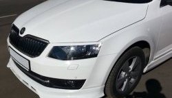 5 999 р. Накладка на передний бампер CT Skoda Octavia A7 дорестайлинг универсал (2012-2017) (Неокрашенная)  с доставкой в г. Пермь. Увеличить фотографию 3