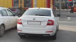 1 799 р. Имитация насадок глушителя на задний бампер Sport  Skoda Octavia  A7 (2012-2017) дорестайлинг лифтбэк, дорестайлинг универсал (Неокрашенная)  с доставкой в г. Пермь. Увеличить фотографию 4