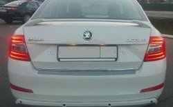 5 999 р. Накладка на задний бампер CT Skoda Octavia A7 дорестайлинг лифтбэк (2012-2017) (Неокрашенная)  с доставкой в г. Пермь. Увеличить фотографию 4