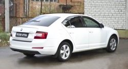 1 189 р. Защитная накладка на задний бампер RA Skoda Octavia A7 дорестайлинг лифтбэк (2012-2017)  с доставкой в г. Пермь. Увеличить фотографию 2