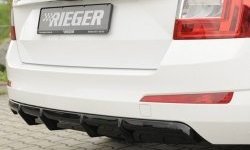 6 199 р. Накладка на задний бампер Rieger Style Skoda Octavia A7 дорестайлинг универсал (2012-2017) (Неокрашенная)  с доставкой в г. Пермь. Увеличить фотографию 4